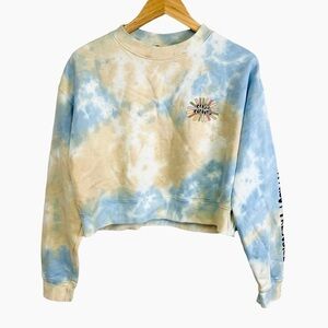 Cross Colours Crop Sweatshirt Sunshine Tie Dye Hip‎ Hop